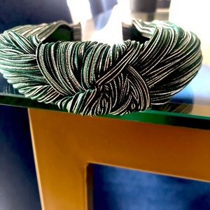 Green and Silver Anthropologie knotted headband